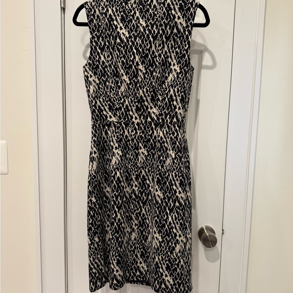 Emerson Fry Black and Cream Midi Dress